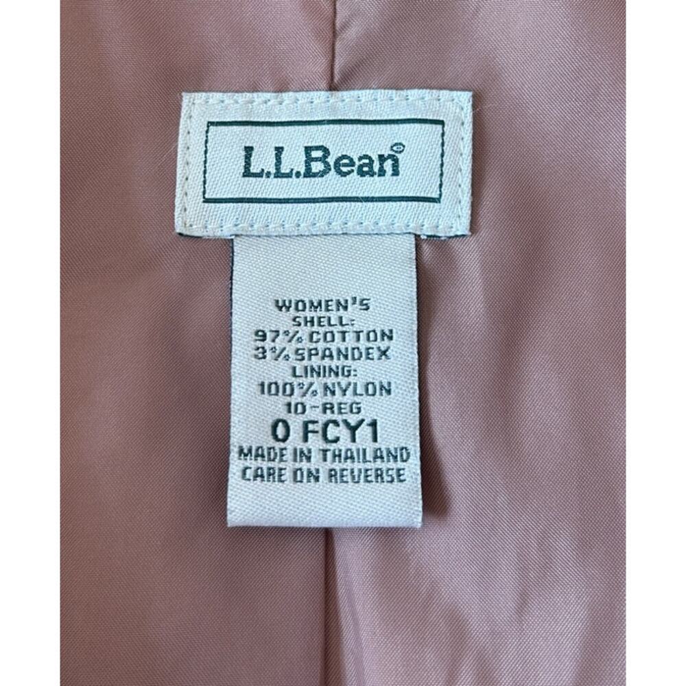 L.L. Bean Corduroy Jacket Women's Dark Tan 3 Button Pockets Blazer Size 10 Reg - Picture 9 of 9